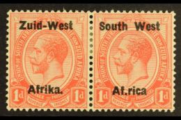 1923  1d Rose-red, Setting I, "Af.rica" OVERPRINT VARIETY, SG 2c, Fine Mint. For More Images, Please Visit... - South West Africa (1923-1990)
