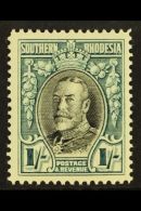 1931-37  1s Black & Greenish Blue, Perf 14, SG 23b, Very Fine Mint  For More Images, Please Visit... - Southern Rhodesia (...-1964)