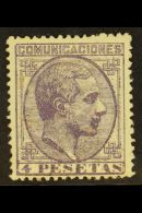 1878  4p Dull Violet, Alfonso XII, Superb Mint Og. Lovely Well Centered Stamp. For More Images, Please Visit... - Autres & Non Classés