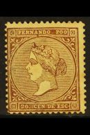 FERNANDO POO  1868 20c Brown, SG 1, Lightly Hinged Mint With Minor Traces Of Gum Discolouration. An Attractive... - Other & Unclassified