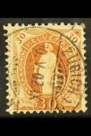 1882-1904  30c Brown Standing Helvetia With "HELVETTA" VARIETY Position 25 (Michel 60 Y II, Zumstein 68E... - Otros & Sin Clasificación