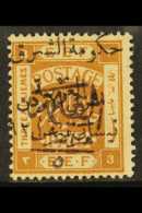 1923  (1st March) 5/10p On 3m Yellow Brown,with "Arab Government Of The East" Overprint In Black SG 84a, Fresh... - Jordania