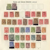 1873-1935 CLEAN COLLECTION  On Imperial Printed Album Pages, Mint Or Used, And Which Includes 1889 1d On... - Turks & Caicos (I. Turques Et Caïques)