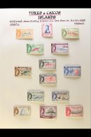 1937-1981 COMPLETE SUPERB MINT COLLECTION  On Leaves, All Different, Inc 1957-60 & 1967 Pictorials Sets,... - Turks & Caicos