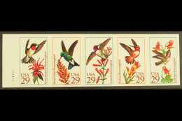 1992 IMPERF PROOF BOOKLET PANE  1992 29c Hummingbirds Imperf Proof Booklet Pane Of Five In Finished Design, Scott... - Otros & Sin Clasificación