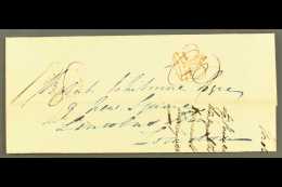 1838  (May 26) Stampless Cover To Lincoln's Inn, London, With Fine INSPECTOR'S CROWN In Red-brown. For More... - ...-1840 Precursores