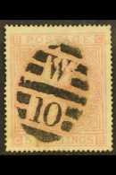 1867-83  5s Pale Rose, Plate 2, Wmk Maltese Cross, SG 127, Good Used, Clear Numeral Cancel, Good Centring For... - Otros & Sin Clasificación