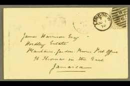 1878  (June 1) Cover To Jamaica Bearing 6d Grey (SG 147), Plate 15, Tied By Neat London W Duplex; P.G. River... - Otros & Sin Clasificación