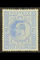 1902  10s Ultramarine DLR Printing, SG 265, Lightly Hinged Mint. A Beauty. For More Images, Please Visit... - Sin Clasificación