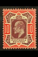 1911  10d Deep Dull Purple And Scarlet Somerset House, SG Spec M44(3), Very Fine Mint. For More Images, Please... - Ohne Zuordnung