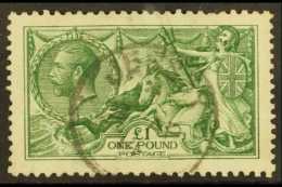 1913  £1 Deep Green, Waterlow Printing, SG 403, Spec N72(2), Fine Used, JERSEY C.d.s. Postmark. For More... - Sin Clasificación