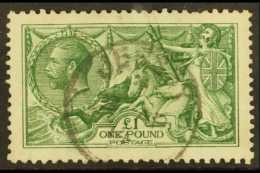 1913  £1 Deep Green, Waterlow Printing, SG 403, Spec N72(2), Fine Used, JERSEY C.d.s. Postmark. For More... - Non Classificati