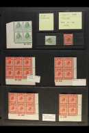 1929 POSTAL UNION CONGRESS  Collection Of The Four Lower Values In Chiefly Control Blocks/strips, Generally Very... - Sin Clasificación