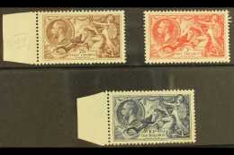 1934  Re-engraved Seahorse Set Complete, SG 450/52 NHM. Some Light Tone Patches On Gum But Generally Attractive.... - Unclassified