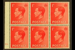 BOOKLET PANE  1936 1d Scarlet Upright Watermark Cylinder Booklet Pane, SG Spec PB 2,  Cylinder "F3 -  Dot",... - Unclassified