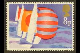 1975 MISSING COLOUR VARIETY.  8p Sailing With BLACK OMITTED Variety, SG 981a, Very Fine Never Hinged Mint, Fresh.... - Other & Unclassified