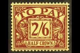 POSTAGE DUE  1954-5 2s6d Purple On Yellow, Wmk "E 2 R" & Tudor Crown, SG D45, Never Hinged Mint. For More... - Other & Unclassified