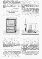 APPAREILS DE LABORATOIRE  " CAGE à DISSICATION " 1882 - Attrezzature Mediche E Dentistiche