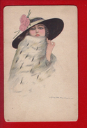 1 Cpa Carte Postale Ancienne - Illustrateur Nanni Femme Au Chapeau - Nanni