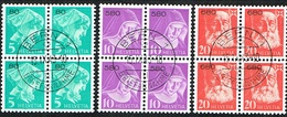 SERIE BLOCS 4 TIMBRES OBLITERES AVEC/Nr:80.580.680. 1943 C/.S.B.K. Nr:14Cy/16Cy. MICHEL Nr:14IIIy/16IIIy. PAPIER LISSE. - Vrijstelling Van Portkosten