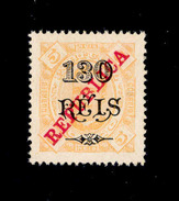 ! ! Congo - 1915 D. Carlos 130 R (Perf. 13 1/2) - Af. 127 - No Gum - Portuguese Congo
