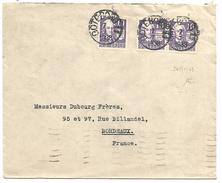 SUEDE LETTRE DE GÖTEBORG POUR LA FRANCE DU 7/7/1938 - 1930- ... Coil Stamps II