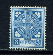 IRELAND  -  1922  First Definitive Issue  3d  Mounted/Hinged Mint - Unused Stamps