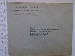 D149811  Hungary    Cover  - Dr. Utr. Juris Balint Jenö  Budapest XI. Horthy Miklos út 42 Ca 1940 - Covers & Documents