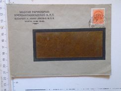 D149821 Hungary    Cover  - Magyar Papirosipari Nyersanyagbesz. Kft.  Budapest  -1942 - Storia Postale