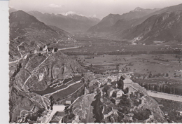 CPSM 10X15 . SUISSE .En Avion Au-dessus De SION . Vallée Du Rhône - Sion