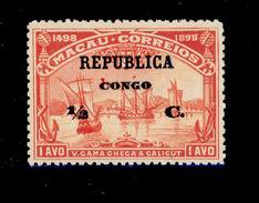 ! ! Congo - 1913 Vasco Gama On Macau 1/2 C - Af. 84 - MH - Portugees Congo