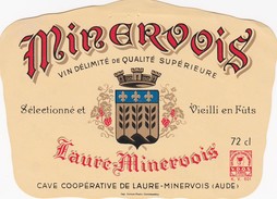 Etiquette Vin Wine Label -  Minervois - Vin De Pays D'Oc