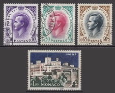 MONACO 1960 -  Y.T.  N° 545 / 547 / 548 / 550 - 4 TP OBLITERES - Oblitérés