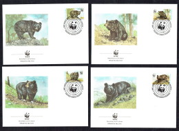 1989  WWF Himalayan Black Bear  Set Of 4 FDCs - Pakistán