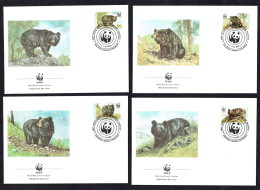 1989  WWF Himalayan Black Bear  Set Of 4 FDCs - Pakistan