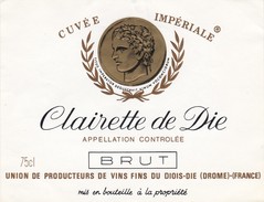 Etiquette Vin Wine Label -  Clairette De Die - Vin De Pays D'Oc