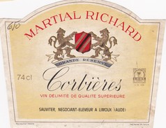 Etiquette Vin Wine Label - Martial Richard - Vin De Pays D'Oc