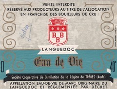 Etiquette Vin Wine Label - Cru De Vie - Languedoc - Languedoc-Roussillon