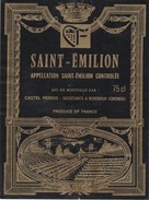 Etiquette Vin Wine Label - Saint - Émilion - Languedoc-Roussillon