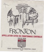 Etiquette Vin Wine Label - Fronton - Vin De Pays D'Oc