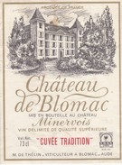 Etiquette Vin Wine Label - Chateau De Blomac - Vin De Pays D'Oc