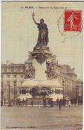 75. PARIS . STATUE DE LA REPUBLIQUE . ANIMEE . CARTE TOILEE - Statues