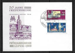 DDR 1966  FDC  Mi 1159 - 1160  Leipziger Frühjahrsmesse - 1e Jour – FDC (feuillets)