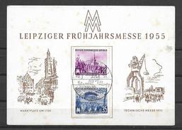 DDR 1955  FDC  Mi 447 - 448  Leipziger Frühjahrsmesse - 1er Día – FDC (hojas)