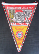 Europa-Pokal Sieger F.C. BAYERN Munchen  FOOTBALL CLUB, SOCCER / FUTBOL / CALCIO, OLD PENNANT, SPORTS FLAG - Bekleidung, Souvenirs Und Sonstige