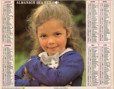 Calendrier Des Postes Almanach PTT 1988 Version Ile De France - Tamaño Grande : 1981-90