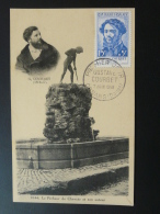 Carte Maximum Card Le Pêcheur De Chavots De Gustave Courbet Ornans 25 Doubs 1958 - 1950-59