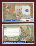 BILLET FICTIF : " CINQUANTE FRANCS DE LA LIBERATION "  CHAUMONT  1994 - Fiktive & Specimen