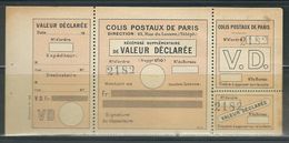 FRANCE Colis Postaux Paris Pour Paris N° 33 (*) - Neufs