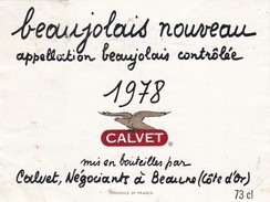 Etiquette Vin Wine Label - Beaujolais Nouveau - 1978 - Vin De Pays D'Oc